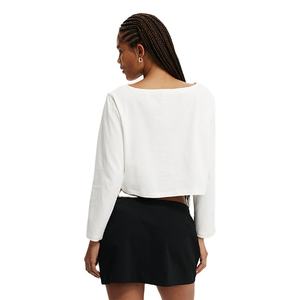 Camisas de Manga Larga para Mujer, Estilo Urbano, Lisas, Teñidas, Ajustadas, Vintage, de Alta Calidad, al Por Mayor y Personalizadas - Product Image 3