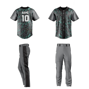 Ensemble d'uniformes de baseball personnalisés en gros, imprimés par sublimation, respirants, avec logo personnalisé, extensibles dans quatre directions, unisexe - Product Image 3