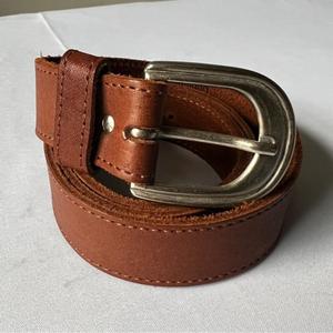 Cinturón de cuero genuino de color marrón con hebilla de acero inoxidable, duradero, de alta calidad, cinturones formales para hombre, para regalo - Product Image 5