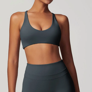 SWELTERING Soutiens-gorge de sport pour femmes, dos croisé, en nylon, respirants, sexy, pour le fitness, le yoga et la gym - Product Image 2