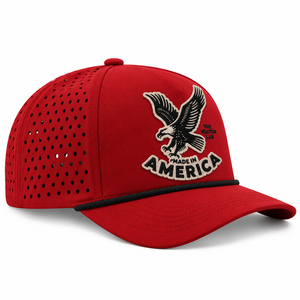 Gorra de 6 Paneles con Cuerda, Perforada y Cortada con Láser, Transpirable, Personalizada OEM, con Logotipo Aplicado en Fieltro, Ajustable con Cierre a Presión, para Hombre, Informal, para Golf y Actividades al Aire Libre - Product Image 4