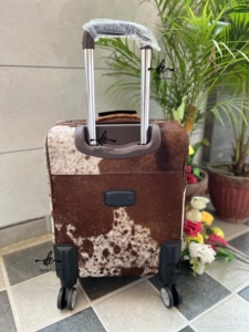 New Real Cowhide Leather Luggage Bags Multi Uses Handmade Trolley Bag Unisex <b>Big</b> Size Multi Uses <b>Suitcase</b> Hair on Hide - Product Image 6