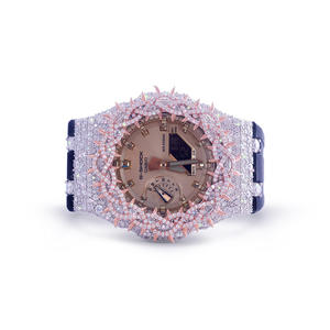 Reloj de Moda con Diamantes de Moissanita y Correa de Goma, con Caja de Plata de Ley Semiblindada, DOPE JEWELLS - Product Image 2