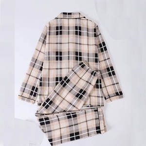 Nouvel ensemble de pyjama élégant à manches longues et à carreaux, coupe ample et confortable, idéal pour porter à la maison ou à l'extérieur - Product Image 2