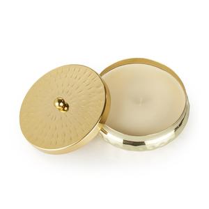 Vela Soy Blend Metal Gold Urli con Tapa, Vela Perfumada sin Humo para Eventos, Relajación, Regalos, Fragancia Duradera - Product Image 1