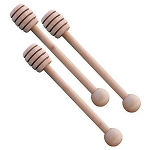 Wooden Long Handle Reusable Rustic Style <b>For</b> Drizzling Honey Syrup <b>Jam</b> Food Desserts Bottle Use Eco Friendly - Product Image 2