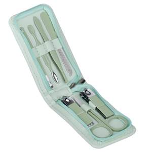 Ensemble de manucure en acier inoxydable 7-en-1 de qualité supérieure et durable |   Kit multifonctionnel pour les soins des ongles et du corps (mains, visage, pieds) |   Cadeau de voyage - Product Image 3