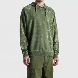 Sudadera con capucha de forro polar para hombre, extragrande, estilo streetwear, con lavado ácido y efecto vintage desgastado, personalizada, de peso pesado, al por mayor - Product Image 2