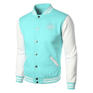 Wholesale OEM Manufacturer's Custom Logo <b>Men</b> Street Style Varsity <b>Jacket</b> High-Demanded Plain Dyed Canvas with Stand Collar - Product Image 2