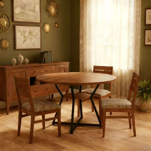 Mesa de Comedor de Vidrio Templado Transparente Contemporánea con Base de Metal Negro, Decoración para el Hogar, Gran Venta - Product Image 1