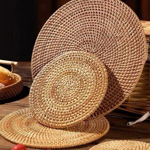 Handmade Wicker Painted Bag Pattern Home Decoration Circular Design Eco-Friendly <b>Craft</b> Vinagreen Ninh Binh 100% Free Tax - Product Image 5