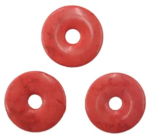 hotsale 30mm Wholesale 15-50mm Red Synthetic Coral round donut