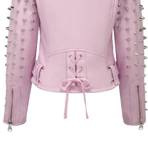 Pakistan Made Genuine Sheep Skin Leather Studded <b>Jacket</b> Plus Size Motorcycle Biker Clothes Outfit <b>Short</b> Fashion Leather <b>Jacket</b> - Product Image 3