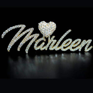จี้ชื่อแบบสั่งทำพิเศษ Marleen ดีไซน์รูปหัวใจ ประดับเพชร VVS ผลิตในห้องปฏิบัติการ ชุบทองคำขาวบนเงินแท้ 925 ชุบโรเดียม - Product Image 1