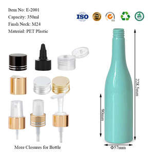 Botella de Vino PET de 350 ml para Uso Industrial Cosmético, Embalaje Personalizado al por Mayor, Colores Personalizables, Serigrafía, Sellos Personalizados - Product Image 2