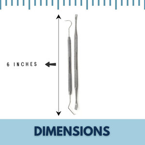 Professional Dental Tools 2 Pack Dentist <b>Pick</b> & Tartar Scraper Medical Grade Stainless Steel <b>Tooth</b> Stains and Plaque Remover - Product Image 6