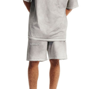 Shorts Bermuda en Coton Uni pour Homme, Taille Mi-Haute, Élastique, Confortable, Style Décontracté, avec Logo sur le Devant - Product Image 4