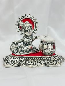 Murti de Krishna de Metal Personalizado, Flauta de Plata de Krishna con Matki para Decoración del Hogar, Bodas y Regalos Festivos - Product Image 2