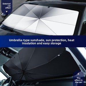 Multi-Functional Titanium Silver Car Sunshade New <b>Umbrella</b>-Style Design for Sun Protection Heat Insulation Manual for Travel - Product Image 4