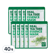 Maschera all'Essenza di Tea Tree Farmstay 23ml, Confezione da 40 Fogli, Trattamento Anti-Acne, Maschera Viso alle Erbe, Prezzo Scontato - Product Image 1