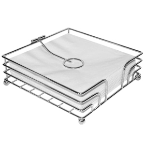 Modern Wood and Metal Wire Napkin Holder Wholesale Rustic Dinner Table Napkin Dispenser <b>Paper</b> <b>Tissue</b> Stand for Restaurant Home - Product Image 4