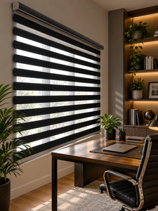 Stores horizontaux motorisés WINHOME de haute qualité, stores enrouleurs électriques intégrés, tissu occultant, style moderne minimaliste pour fenêtre coulissante - Product Image 1
