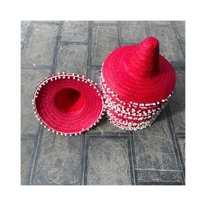 หมวกคาวบอยเม็กซิกันปักลายด้วยมือ ขอบสีสันสดใส ของตกแต่งงานปาร์ตี้ ของขวัญสำหรับผู้ใหญ่ หมวกฮาโลวีน - Product Image 6