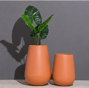 Pot de fleurs SwamiG TradeX en fibre de verre écologique, moderne, fait main, avec revêtement en poudre, trou de drainage, léger, pour la maison et le jardin - Product Image 3