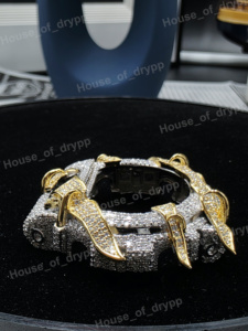 Iced Out VVS Moissanite Diamond <b>Watch</b> Bezel 6900 Series Round Dial <b>Case</b> <b>Watch</b> <b>Case</b> - Product Image 2