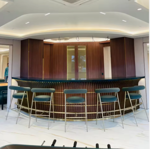 ชุดบาร์หรู Aurum Arc รุ่นปี 2026 เฟอร์นิเจอร์เคาน์เตอร์แบบมีไฟ LED สไตล์โมเดิร์น สำหรับใช้ในบ้านสไตล์ฟาร์มเฮาส์ อพาร์ตเมนต์ และวิลล่า - Product Image 3