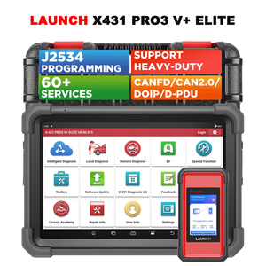 LAUNCH X431 PRO3 V+ Elite J2534 Scanner Type C avec Smartlink VCI, Détection de code PIN OBD, CANFD/DoIP, Test actif, Carte de topologie - Product Image 1