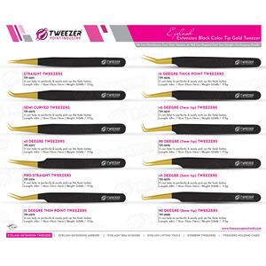 Pince à épiler pour extension de cils en fibre d'acier inoxydable de haute qualité Diamond Grip Outil de beauté en gros pour les cils de volume pointus - Product Image 5