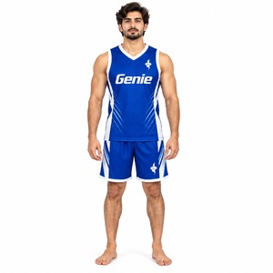 Conjunto de Uniforme de Baloncesto, Camiseta y Pantalones Cortos, Ropa Deportiva para Equipos, Transpirable, Ligero, para Entrenamiento, Juego, Práctica y Competencia - Product Image 1