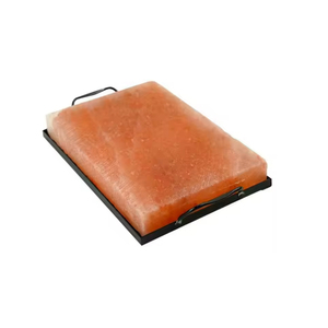 Wholesale Demaro Salt Premium Quality Himalayan Salt Cooking Slab <b>Iron</b>/Stainless Steel Holder Eco-Friendly Carved Technique for - Product Image 5