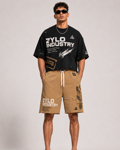 Ensemble de shorts d'été légers à imprimé floral numérique, ensemble de shorts d'été en coton doux à imprimé tie-dye tropical, prix abordable - Product Image 1