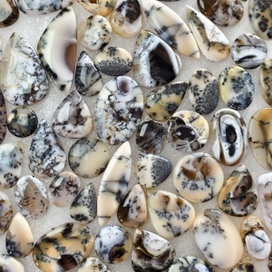Lot de cabochons en agate dendritique pour la fabrication de bijoux, 19x14x3mm 45x28x3mm - Poids moyen 22 carats - Product Image 5