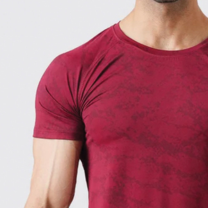 T-shirt de sport pour homme, coupe ajustée, respirant, séchage rapide, extensible, personnalisable avec logo, pour entraînement et fitness - Product Image 5