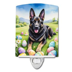 UL-Certified 6x4x3 Multicolor Night Light NEW Black German Shepherd Easter <b>Egg</b> Hunt <b>Ceramic</b> for Bedroom Party Decorations - Product Image 1