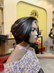 Best Selling Short Length Remy Virgin Single Weft <b>Wigs</b> 100% Vietnamese Human Hair 6-12 Inches Chemical Processing Free for All - Product Image 4