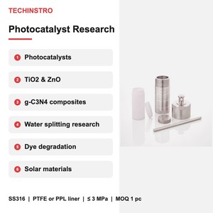 Reactor Hidrotermal para Síntesis de Fotocatalizadores, Autoclave de Acero Inoxidable con Revestimiento de PTFE, 25ml, 50ml, 100ml, 200ml, Opción de Revestimiento de PPL - Product Image 5