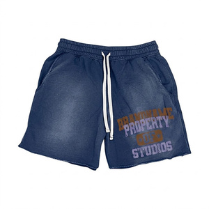Conjunto de Pantalones Cortos y Camiseta de 2 Piezas con Estampado Personalizado a la Moda, 100% Algodón, Lavado Ácido, con Franja Lateral Personalizada para Hombre - Product Image 6
