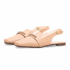 WN5360 Beige Sling Back Flats - Product Image 3