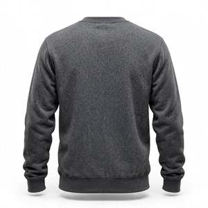 Sudadera de cuello redondo de forro polar grueso con estampado gráfico personalizado para hombre, diseño de arte lineal de montaña y sol, estilo oversize, ropa urbana. - Product Image 2