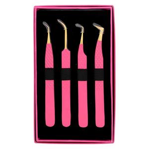 Pinzas de Precisión Profesionales de Alta Calidad, Nueva Tendencia, Acero Inoxidable, Herramienta para Extensión de Pestañas con Agarre Fino y Logotipo Personalizado - Product Image 4