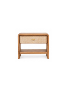 Mueble Minimalista de Madera Maciza Hecho a Mano para Sala de Estar, con Cajones Tejidos y Estantes Abiertos, Mueble de Almacenamiento para Decoración Estética de Hoteles y Apartamentos - Product Image 1