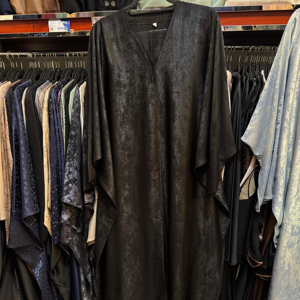 2026Best Selling Kaftan Abaya Handmade Turkish Floor Length Long Sleeve V Neck Polyester Regular Fit Casual Evening Party <b>Flared</b> - Product Image 1