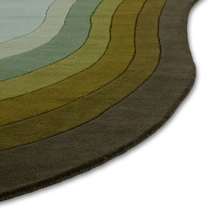 Abstract Topographic Brown Area <b>Rug</b> Sculpted Organic Form Contemporary Hand Tufted Premium Wool Carpet for Bedroom Living <b>Space</b> - Product Image 6