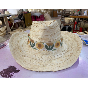 Chapeau mexicain en paille écologique à large bord vierge pour personnalisation DIY, vente en gros - NOUVEAUTÉ ! - Product Image 1
