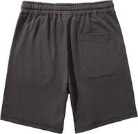 Shorts Bermuda en Coton Noir pour Homme, Taille Élastique avec Cordon de Serrage, Style Décontracté, Taille Mi-Haute, Poches, Tissu Tricoté Respirant