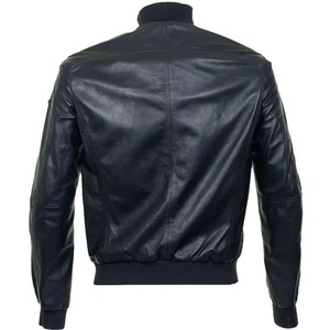 แจ็คเก็ตบอมเบอร์หนังแกะนุ่มสไตล์คลาสสิกสำหรับผู้ชาย - Product Image 2